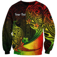 Personalised Polynesian Tribal Sweatshirt Unique Reggae - Wonder Print Shop