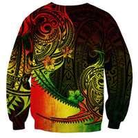 Personalised Polynesian Tribal Sweatshirt Unique Reggae - Wonder Print Shop
