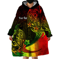 Personalised Polynesian Tribal Wearable Blanket Hoodie Unique Reggae - Wonder Print Shop