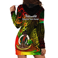 Polynesian Pride Vanuatu Hoodie Dress Reggae Polynesia Long God Yumi Stanap - Wonder Print Shop