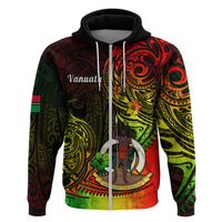 Custom Vanuatu Hoodie Reggae Polynesia Long God Yumi Stanap - Wonder Print Shop