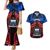 Samoa Couples Matching Mermaid Dress And Hawaiian Shirt Heritage Festival Samoan Tattoo With Ula Fala Kava Bowl - Wonder Print Shop