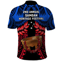 Samoa Polo Shirt Heritage Festival Samoan Tattoo With Ula Fala Kava Bowl - Wonder Print Shop