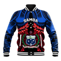 Personalised Samoa Baseball Jacket Heritage Festival Samoan Tattoo With Ula Fala Kava Bowl - Wonder Print Shop