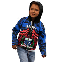 Personalised Samoa Kid Hoodie Heritage Festival Samoan Tattoo With Ula Fala Kava Bowl - Wonder Print Shop