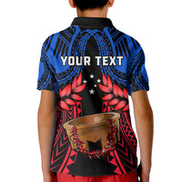 Personalised Samoa Kid Polo Shirt Heritage Festival Samoan Tattoo With Ula Fala Kava Bowl - Wonder Print Shop