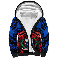 Personalised Samoa Sherpa Hoodie Heritage Festival Samoan Tattoo With Ula Fala Kava Bowl - Wonder Print Shop