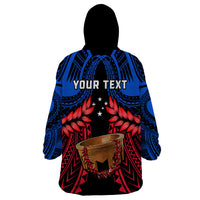 Personalised Samoa Wearable Blanket Hoodie Heritage Festival Samoan Tattoo With Ula Fala Kava Bowl - Wonder Print Shop