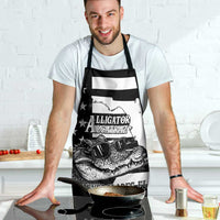 Alligator Alcatraz Apron Cool Gator Everglades USA Grunge Flag - Wonder Print Shop