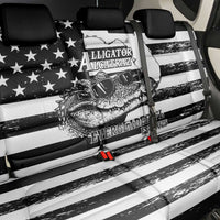 Alligator Alcatraz Back Car Seat Cover Cool Gator Everglades USA Grunge Flag - Wonder Print Shop