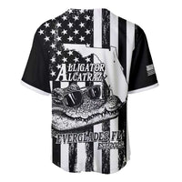Alligator Alcatraz Baseball Jersey Cool Gator Everglades USA Grunge Flag - Wonder Print Shop