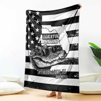 Alligator Alcatraz Blanket Cool Gator Everglades USA Grunge Flag - Wonder Print Shop