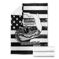 Alligator Alcatraz Blanket Cool Gator Everglades USA Grunge Flag - Wonder Print Shop