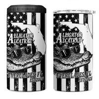 Alligator Alcatraz 4 in 1 Can Cooler Tumbler Cool Gator Everglades USA Grunge Flag - Wonder Print Shop