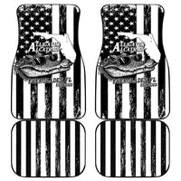 Alligator Alcatraz Car Mats Cool Gator Everglades USA Grunge Flag - Wonder Print Shop