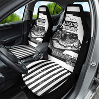Alligator Alcatraz Car Seat Cover Cool Gator Everglades USA Grunge Flag - Wonder Print Shop