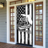 Alligator Alcatraz Door Cover Cool Gator Everglades USA Grunge Flag - Wonder Print Shop