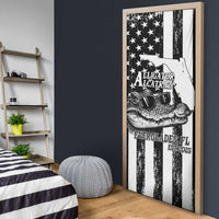 Alligator Alcatraz Door Cover Cool Gator Everglades USA Grunge Flag - Wonder Print Shop