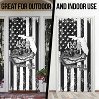 Alligator Alcatraz Door Cover Cool Gator Everglades USA Grunge Flag - Wonder Print Shop