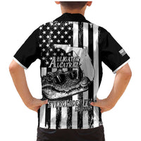 Alligator Alcatraz Family Matching Mermaid Dress and Hawaiian Shirt Cool Gator Everglades USA Grunge Flag - Wonder Print Shop