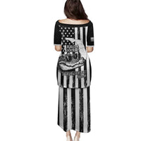 Alligator Alcatraz Family Matching Puletasi and Hawaiian Shirt Cool Gator Everglades USA Grunge Flag - Wonder Print Shop