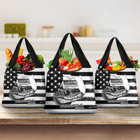 Alligator Alcatraz Grocery Bag Cool Gator Everglades USA Grunge Flag - Wonder Print Shop