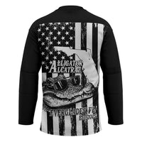 Alligator Alcatraz Hockey Jersey Cool Gator Everglades USA Grunge Flag - Wonder Print Shop