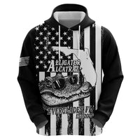 Alligator Alcatraz Hoodie Cool Gator Everglades USA Grunge Flag - Wonder Print Shop