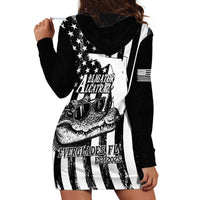 Alligator Alcatraz Hoodie Dress Cool Gator Everglades USA Grunge Flag - Wonder Print Shop