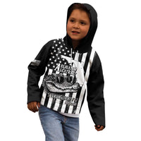Alligator Alcatraz Kid Hoodie Cool Gator Everglades USA Grunge Flag - Wonder Print Shop