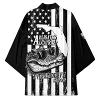 Alligator Alcatraz Kimono Cool Gator Everglades USA Grunge Flag - Wonder Print Shop
