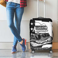 Alligator Alcatraz Luggage Cover Cool Gator Everglades USA Grunge Flag - Wonder Print Shop
