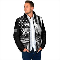 Alligator Alcatraz Padded Jacket Cool Gator Everglades USA Grunge Flag - Wonder Print Shop