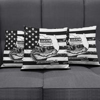 Alligator Alcatraz Pillow Cover Cool Gator Everglades USA Grunge Flag - Wonder Print Shop