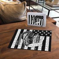 Alligator Alcatraz Puzzle Cool Gator Everglades USA Grunge Flag - Wonder Print Shop