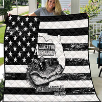 Alligator Alcatraz Quilt Cool Gator Everglades USA Grunge Flag - Wonder Print Shop
