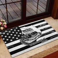 Alligator Alcatraz Rubber Doormat Cool Gator Everglades USA Grunge Flag - Wonder Print Shop