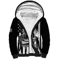 Alligator Alcatraz Sherpa Hoodie Cool Gator Everglades USA Grunge Flag - Wonder Print Shop