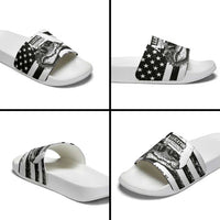 Alligator Alcatraz Slide Sandals Cool Gator Everglades USA Grunge Flag - Wonder Print Shop