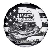 Alligator Alcatraz Spare Tire Cover Cool Gator Everglades USA Grunge Flag - Wonder Print Shop