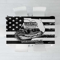 Alligator Alcatraz Tablecloth Cool Gator Everglades USA Grunge Flag - Wonder Print Shop