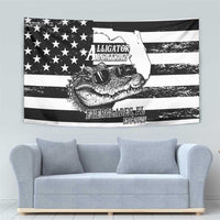 Alligator Alcatraz Tapestry Cool Gator Everglades USA Grunge Flag - Wonder Print Shop