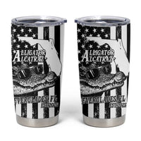 Alligator Alcatraz Tumbler Cup Cool Gator Everglades USA Grunge Flag - Wonder Print Shop