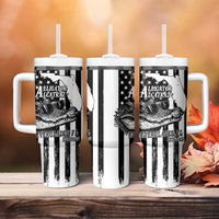 Alligator Alcatraz Tumbler With Handle Cool Gator Everglades USA Grunge Flag - Wonder Print Shop