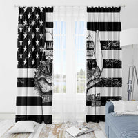 Alligator Alcatraz Window Curtain Cool Gator Everglades USA Grunge Flag - Wonder Print Shop