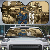 Alligator Alcatraz Auto Sun Shade Police Gator Rock Penitentiary - Wonder Print Shop