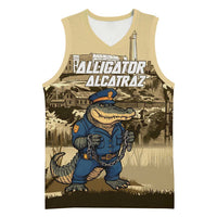 Alligator Alcatraz Basketball Jersey Police Gator Rock Penitentiary - Wonder Print Shop