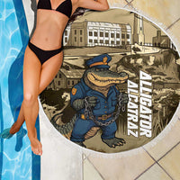 Alligator Alcatraz Beach Blanket Police Gator Rock Penitentiary - Wonder Print Shop