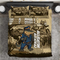 Alligator Alcatraz Bedding Set Police Gator Rock Penitentiary - Wonder Print Shop