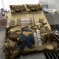 Alligator Alcatraz Bedding Set Police Gator Rock Penitentiary - Wonder Print Shop